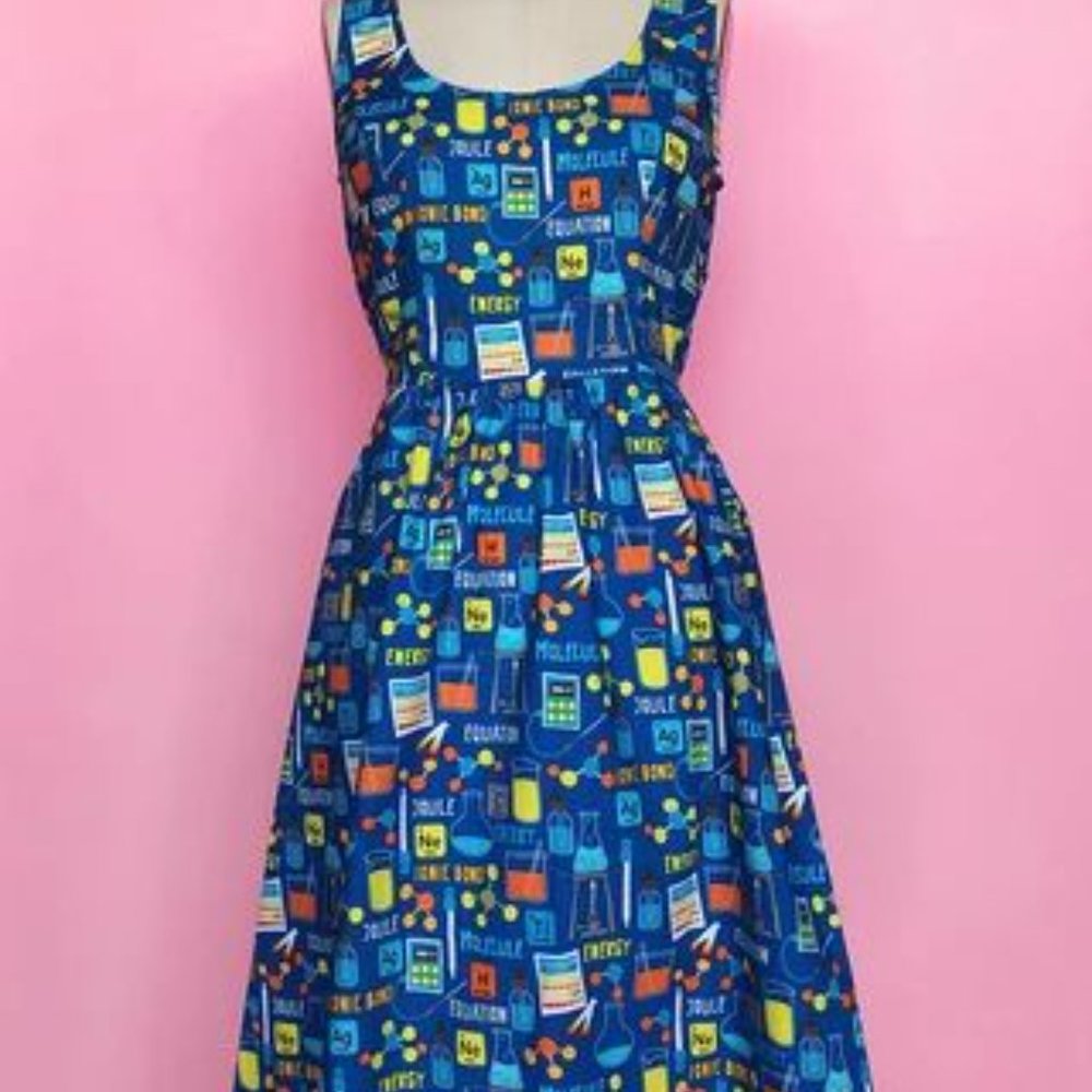 Retrolicious Lab Fit And Flair Dress Size 4X Science